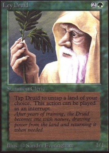 Ley Druid Magic mtg Heavy Play, English Unlimited x1