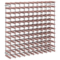 Weinregal FüR 120 Flaschen Braun Massivholz Kiefer