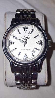 GV2 Men s Automatic Silver Dial Stainless Steel Bracelet Watch Date 35mm 50m