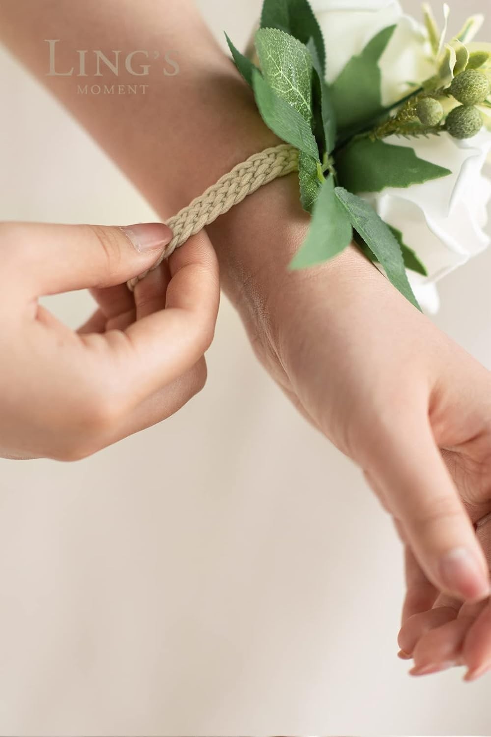 Ling's Moment 2pcs Homecoming Wrist Corsage Artificial Flowers, Girl/Mother C...