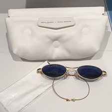 Maison Margiela x GENTLE MONSTER MM220 Gold Blue Metal Sunglasses