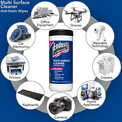 Endust Electronics Cleaning Wipes for Screens and Devices Streak Free 1 Count - Picture 4 of 4