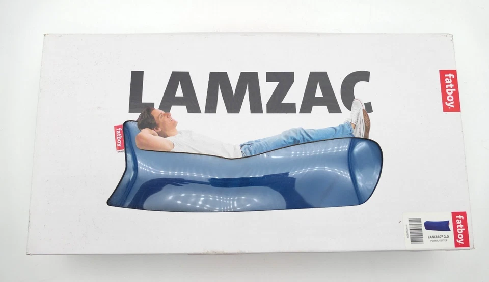 LAMZAC 2.0 Marineblau FATBOY Outdoor Sitzsack Luftmatratze Aufblasbares Sofa NEU - Bild 2 von 3