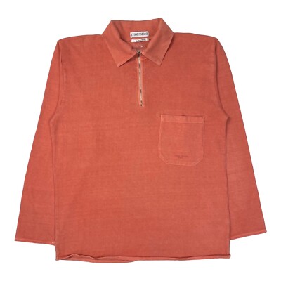 Vintage Stone Island Marina 1/4 Zip Pocket Sweatshirt Peach Size
