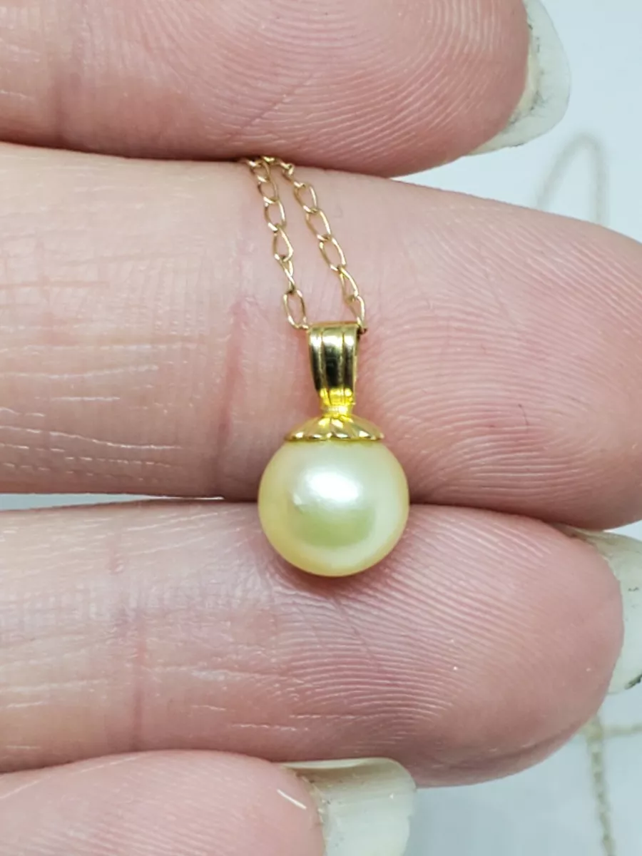 Vintage pearl pendant necklace clearance