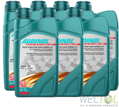 7x1 Liter Addinol Pole Position High Speed 2T Hochleistungsöl Motorenöl