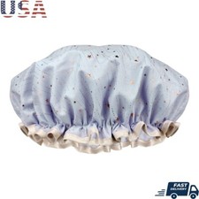 Reusable Shower Caps Women Waterproof Elastic Bonnet Hair Protection Spa Bath US