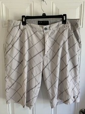Oakley Boardshorts Mens 40W Gray Check Swim Unlined Beach Surf Coastal Casual