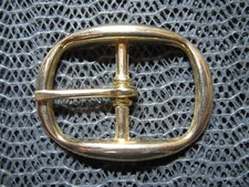 SMALL CLASSIC CENTER PRONG BRASS BELT BUCKLE VINTAGE RARE 1980s DIY STRAPS
