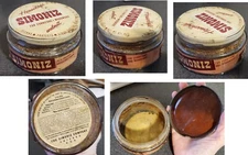 Vintage/Antique Simoniz 6.5oz Household Wax Glass Jar from 1950's
