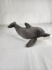 SeaWorld 2021 Aquarium Grey Dolphin Stuffed Animal Realistic Plush Toy 12" Soft