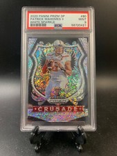 2020 Patrick Mahomes Panini Prizm Draft Picks WHITE SPARKLE No. 80 Graded PSA 9!