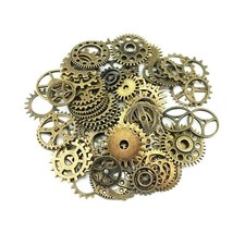 20pcs Bronze Watch Parts Steampunk Cyberpunnk Cogs Gears DIY Jewelry Crafts C