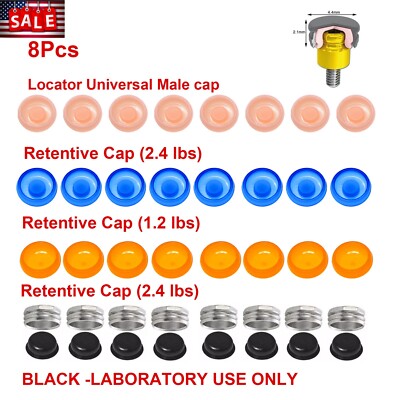 US Dental Locator Implant Retention Caps Kit w/ PEEK Lab Caps, Spacers ...