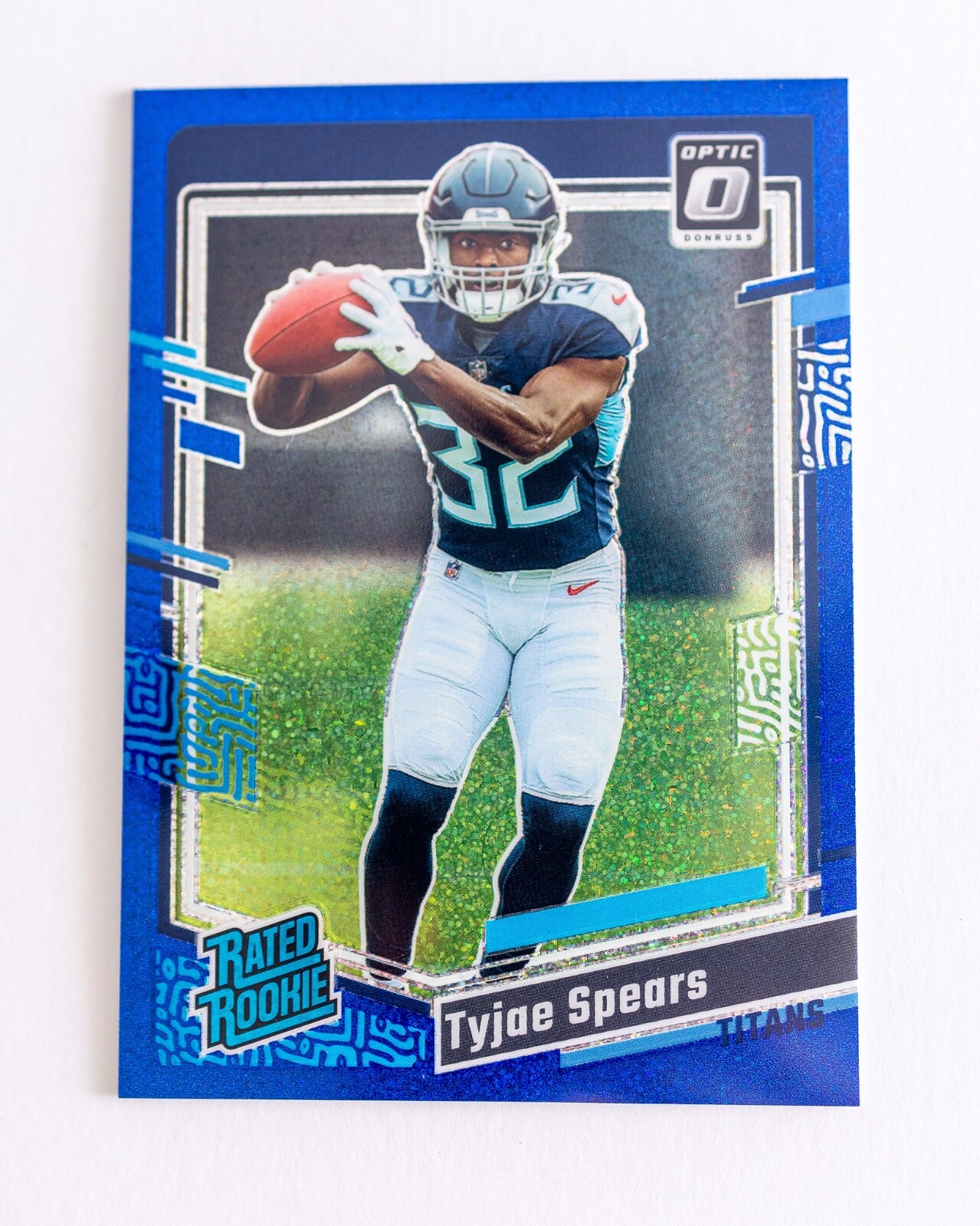 2023 Panini Donruss Optic Tyjae Spears Rated Rookie Blue Glitter #297 Case Hit