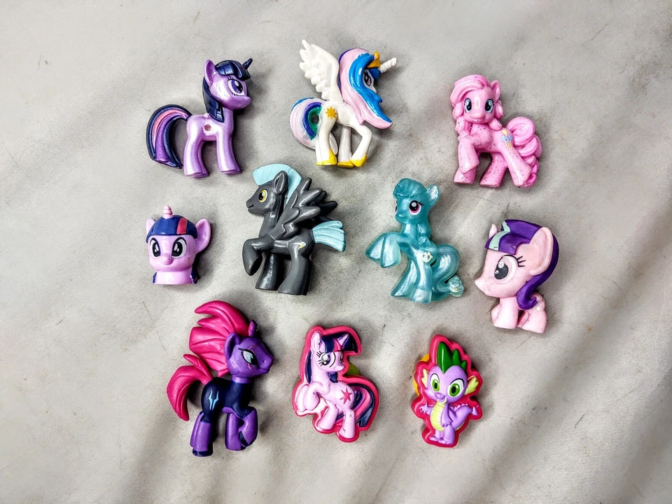 Lote de 10 figuras miniatura My Little Pony Horse Spike Dragon Pegasus Foto 3 de 4