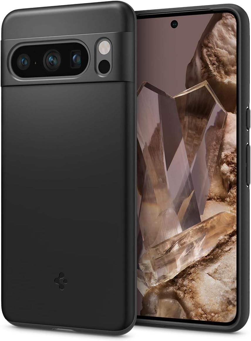 Coque Silicone Gel Google Pixel 8 Pro - Noir + 2 Verres Trempés Inclus - Protection Complète Neuve