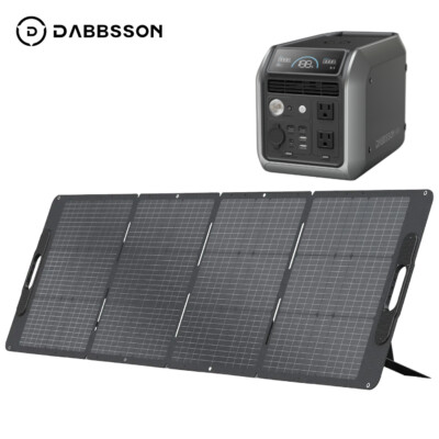 Dabbsson 600L 768Wh 600W Portable Power Station Solar Generator 210W Solar Panel