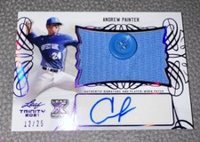 2021 Leaf Trinity BUTTON Patch Purple 12/25 Andrew Painter RC AUTO