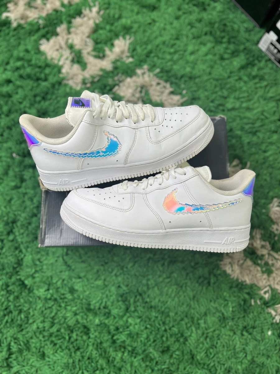  Nike Men's Air Force 1 Low '07 Lv8 Iridescent Pixel Swoosh,  White Multi Color Black, 11