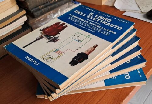 INGEGNERIA IL LIBRO DELL'ELETTRAUTO HOEPLI 6VV OPERA COMPLETA BATTERIE DINAMO - Foto 4 di 13