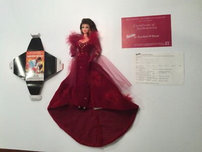 New Barbie Scarlett O Hara Gone With The Wind Doll Fashion Velvet Gown Jewelry