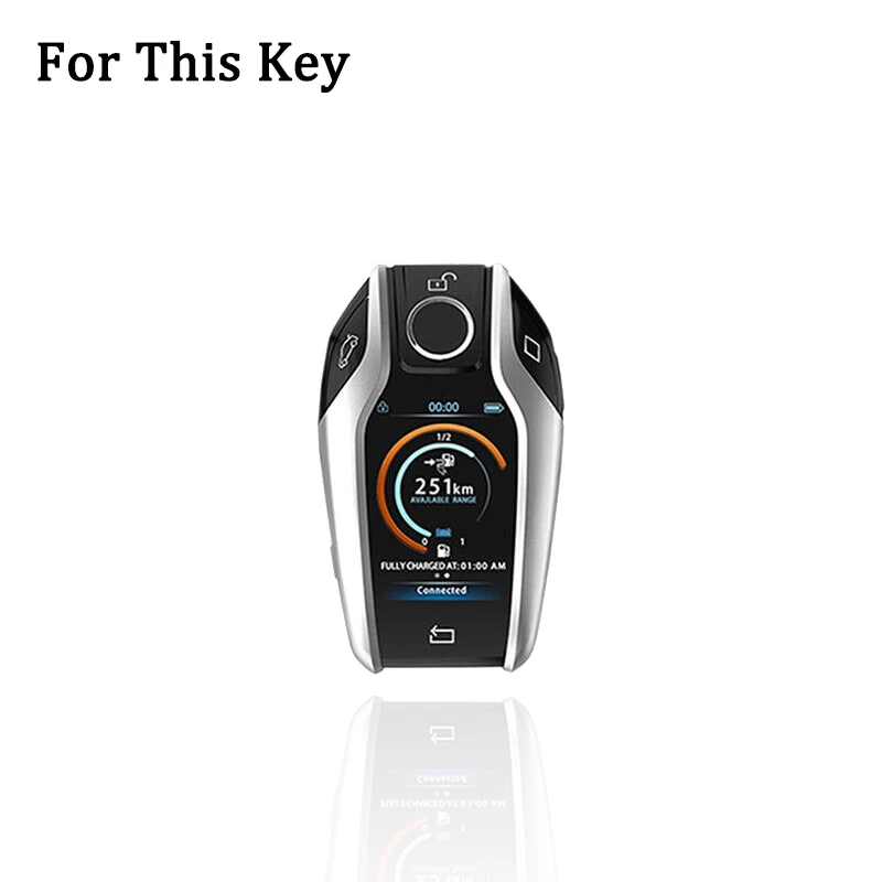 Zinc Alloy TPU Car Display Key Fob Case Cover For BMW 5 6 7 740i i8 G12 X3 X5 X6 — 第 2/4 张图片