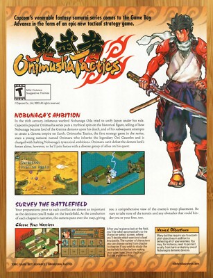 2004 Onimusha Tactics GBA Print Ad/Poster Original Authentic Video Game Art
