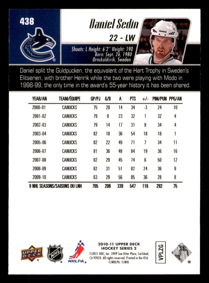 2010-11 Upper Deck Series 2 Hockey #251-500  -- Pick from List [v25] - Image 4 of 4
