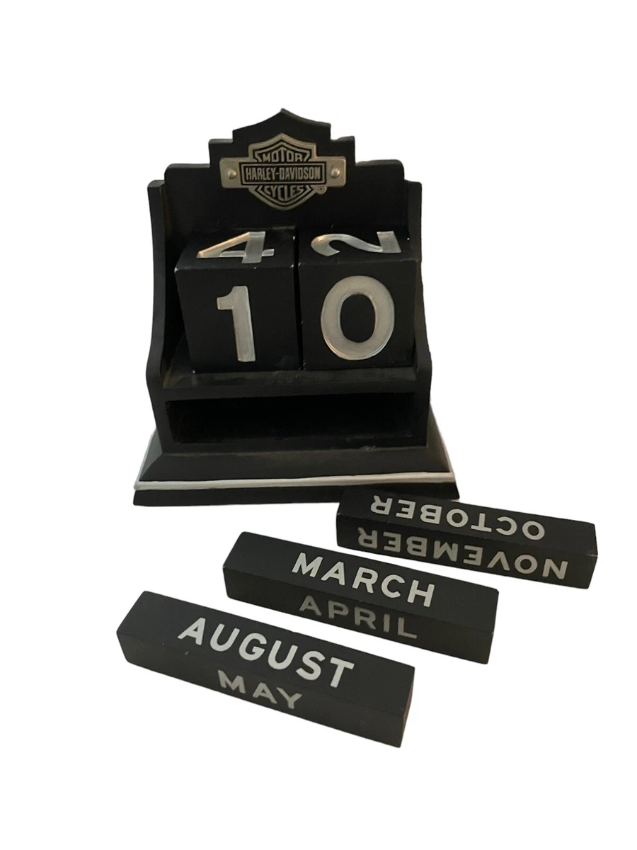 Harley Davidson Desk Calendar Motorcycle Black Hallmark 4