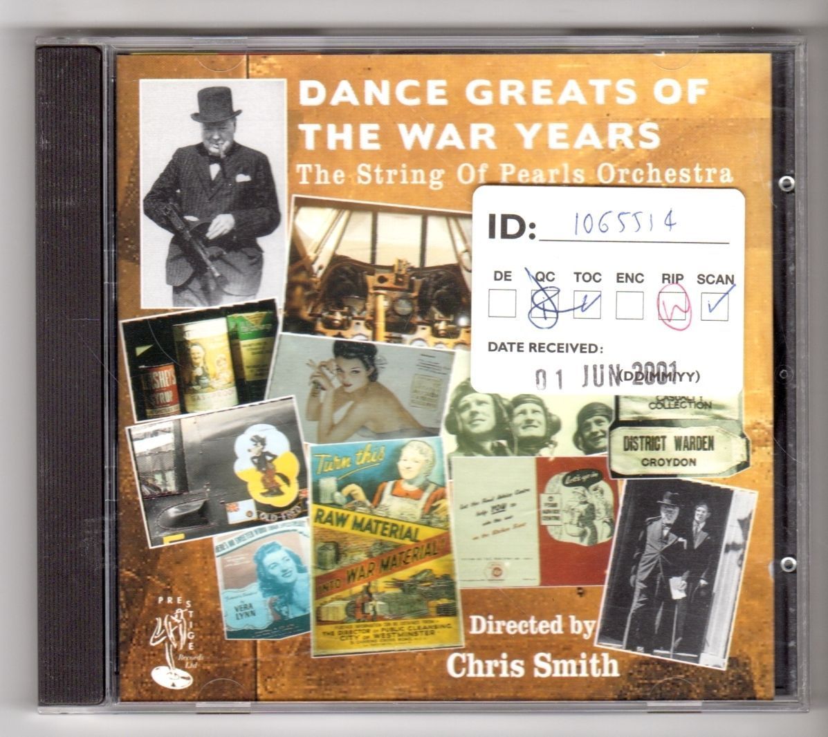 (GY252) The String Of Pearls Orchestra, Dance Greats of the War Years - 1993 CD