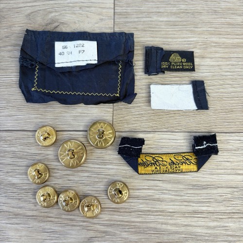 Brooks Brothers Buttons BB Brooksease Vintage Gold Tone Monogram Replacement Tag - Picture 5 of 9