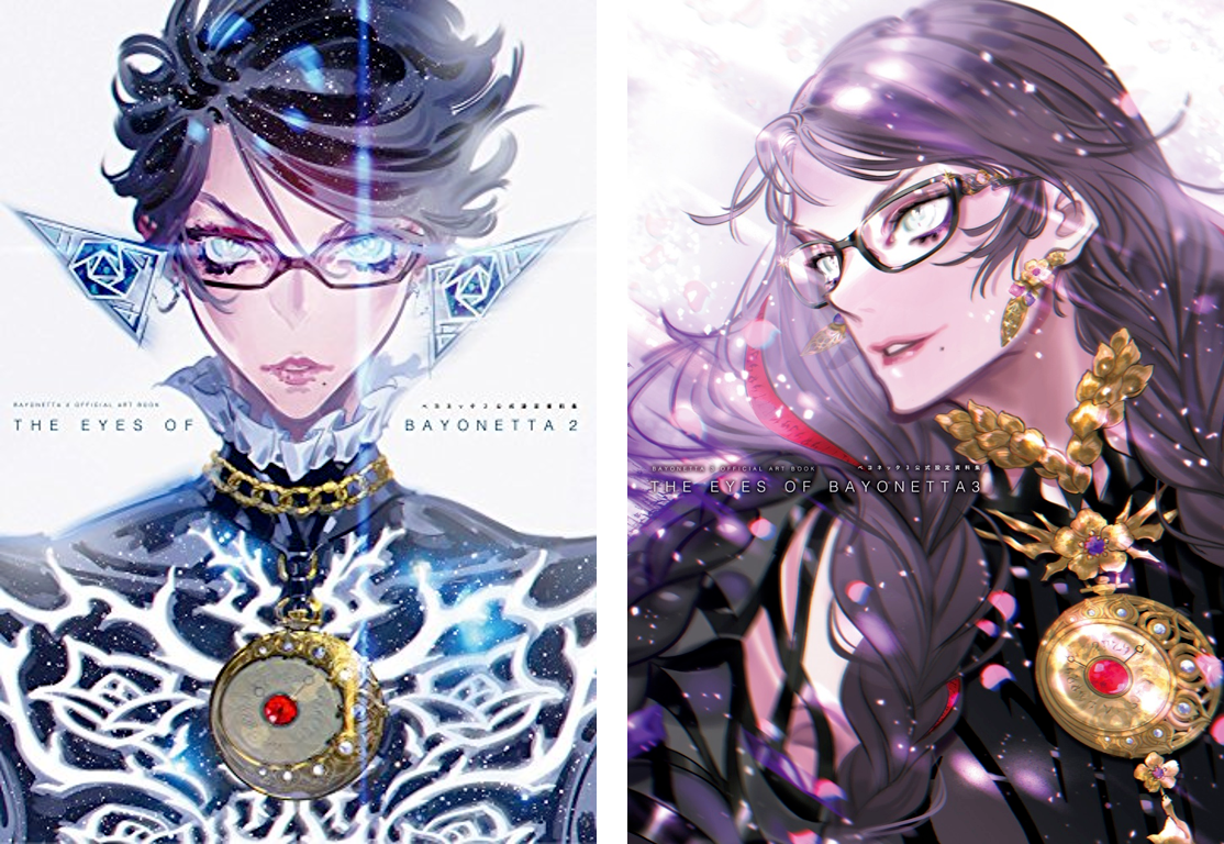 BAYONETTA 2 & 3 Official Art Book Set The EYES OF BAYONETTA Design