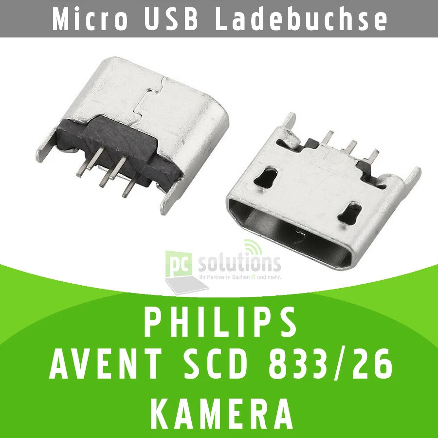 ✅ PHILIPS AVENT SCD 833/26 KAMERA Micro USB Ladebuchse Buchse Port Connector