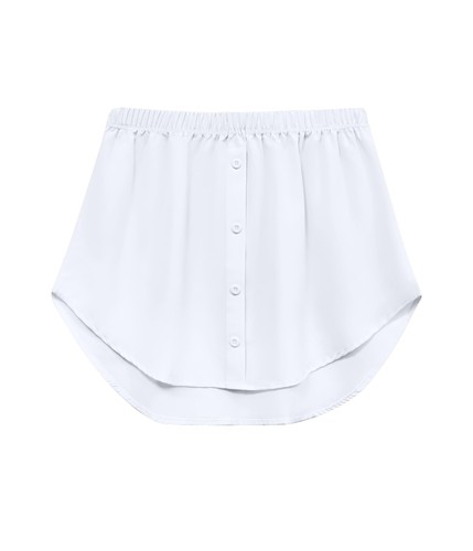Extension De Chemise Vlazom Femme – 3 Boutons, Devant Court, Dos Long, En 65% Coton, 35% Polyester, Taille élastique S-XXL