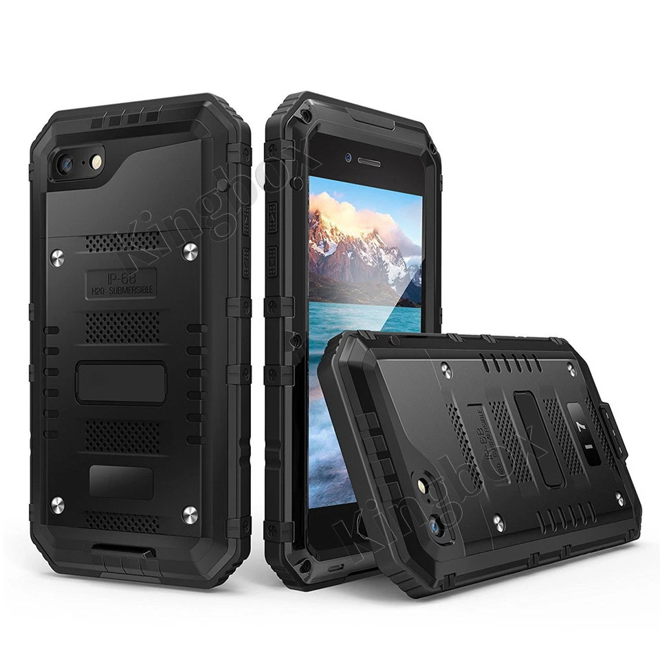 Funda metálica de aluminio impermeable a prueba de golpes para iPhone XS XR 7 8 11 12 13 14 15 16 Foto 3 de 4