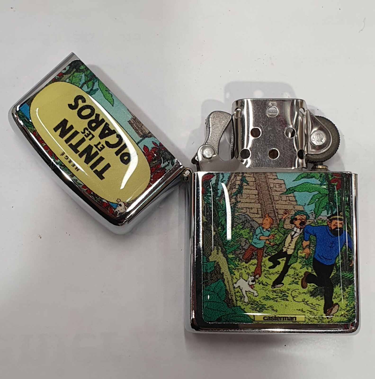 Briquet à essence en silex pour homme briquet à essence rétro en cuivre