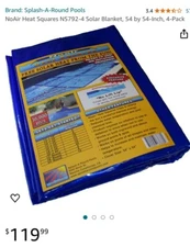 Solar Sun Squares No Air Heat Squares Solar Cover   For Swimming  Pools
