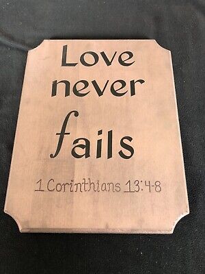 1 Corinthians 13:4, 7-8 Love Is Patient Wall Plaque, 23.5 x 15.75