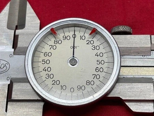 Helios Dial Caliper with Fine Adjustment, White Face, with Nibs, 6" - VINTAGE - Image 3 of 4