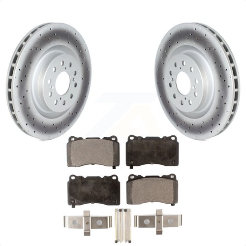 Coated Brake Rotors Semi-Metallic Pad Front Kit For 2017-2019 Honda ...