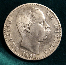 REGNO UMBERTO I° 2 LIRE 1898 ARGENTO RARA