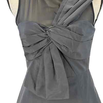 kate spade satin faille bow back dress Kate Spade Satin Faille Bow Back Dress In Black/light Shale