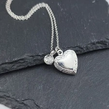 Photo Heart Locket Necklace, Personalized Picture Necklace