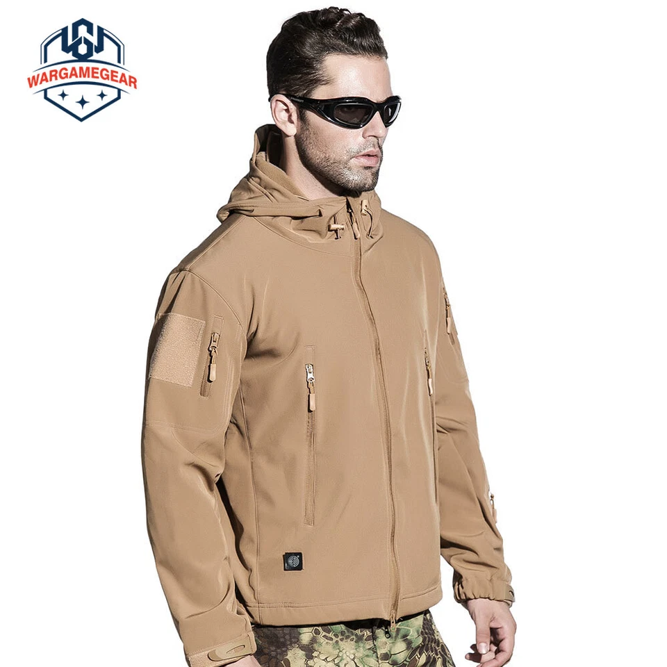 Waterproof Tactical Soft Shell Men Jacket Military Casual Windbreaker Army Coat - Image 2 of 4