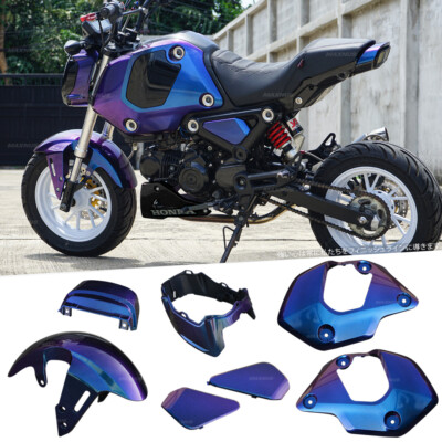 Black Project キッズ用パドル GROM アジャスタブル 2022-2024 Honda Grom 125 Purple Fate Plastic Panel Fairing Belly