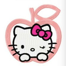 PERSONALIZE HELLO KITTY APPLE WINK WHITE BATH HAND TOWEL SET 2