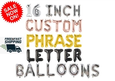 16'' Letter Number Color Foil Balloons 2025 Prom Foil Balloons New Year Grad