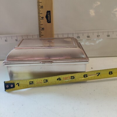 Silver Colored Trinket Jewelry Box See Pictures