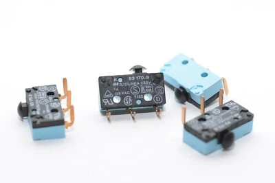 4x Mikroschalter v. Crouzet Typ 83 170 9 / Serie V4, 0.1 A / 250 V, Micro Switch